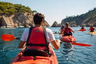 Excursión en kayak gestionada con Balumio